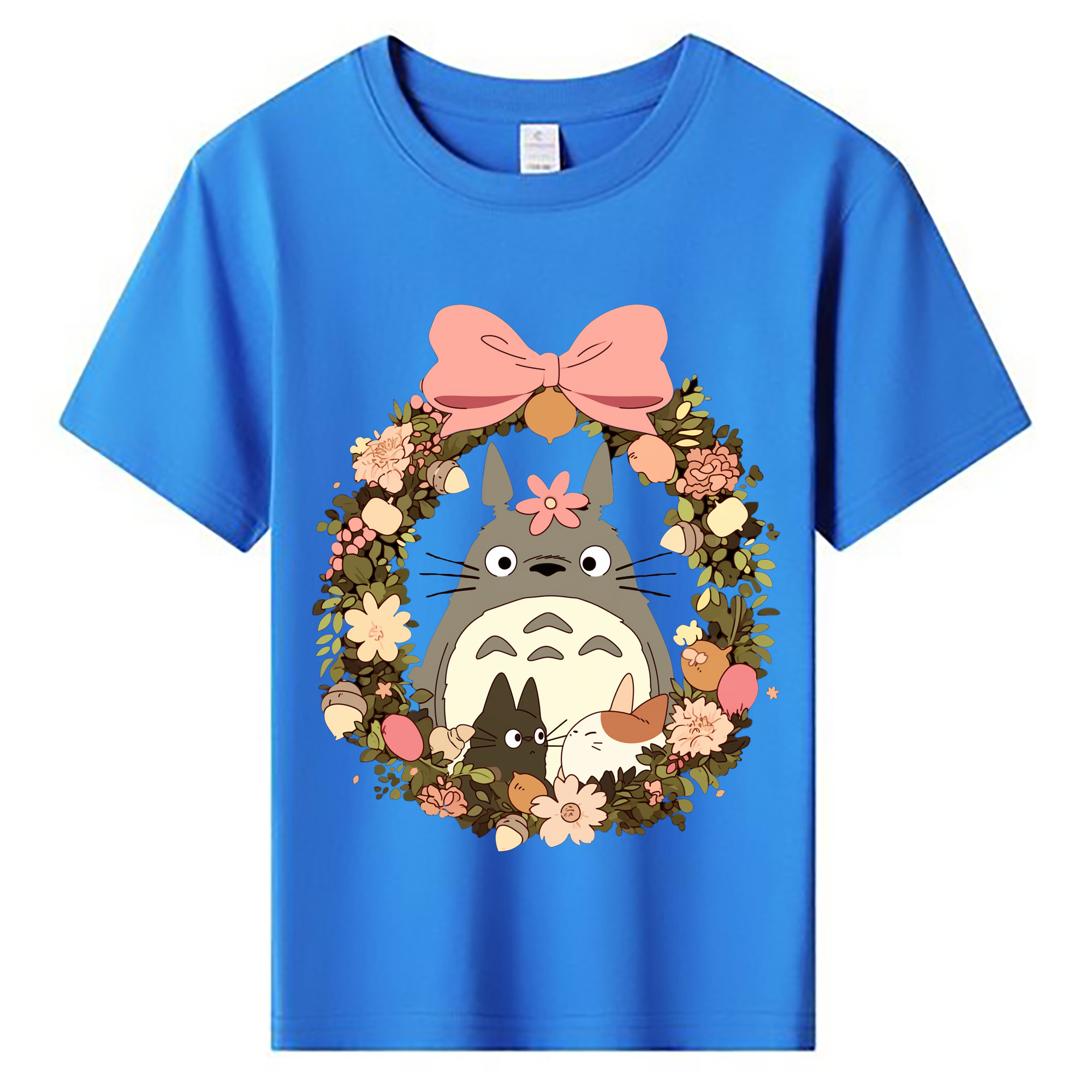 （画像用） となりのトトロ 草壁メイ 草壁サツキ My Neighbor Totoro Satsuki Kusakabe Mei Kusakabe 綿100％キッズTシャツ（フロントプリント）